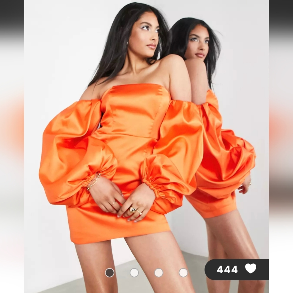 Asos luxe extreme balloon sleeve dress - Picture 3 of 10